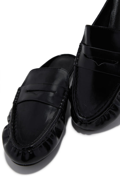 Julia Slip On Loafer Flats - Black