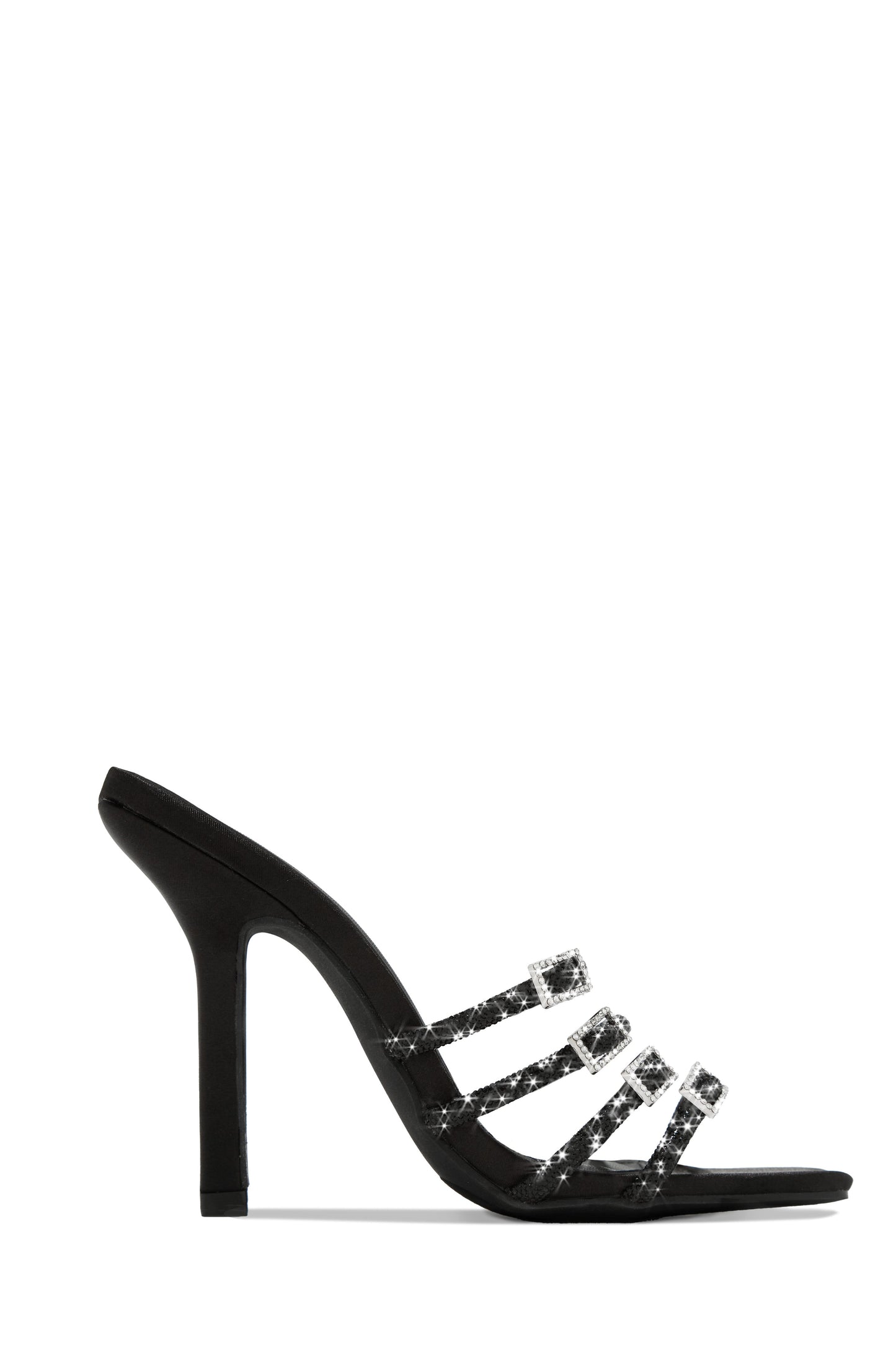 Champagne Taste Embellished High Heel Mules - Yellow