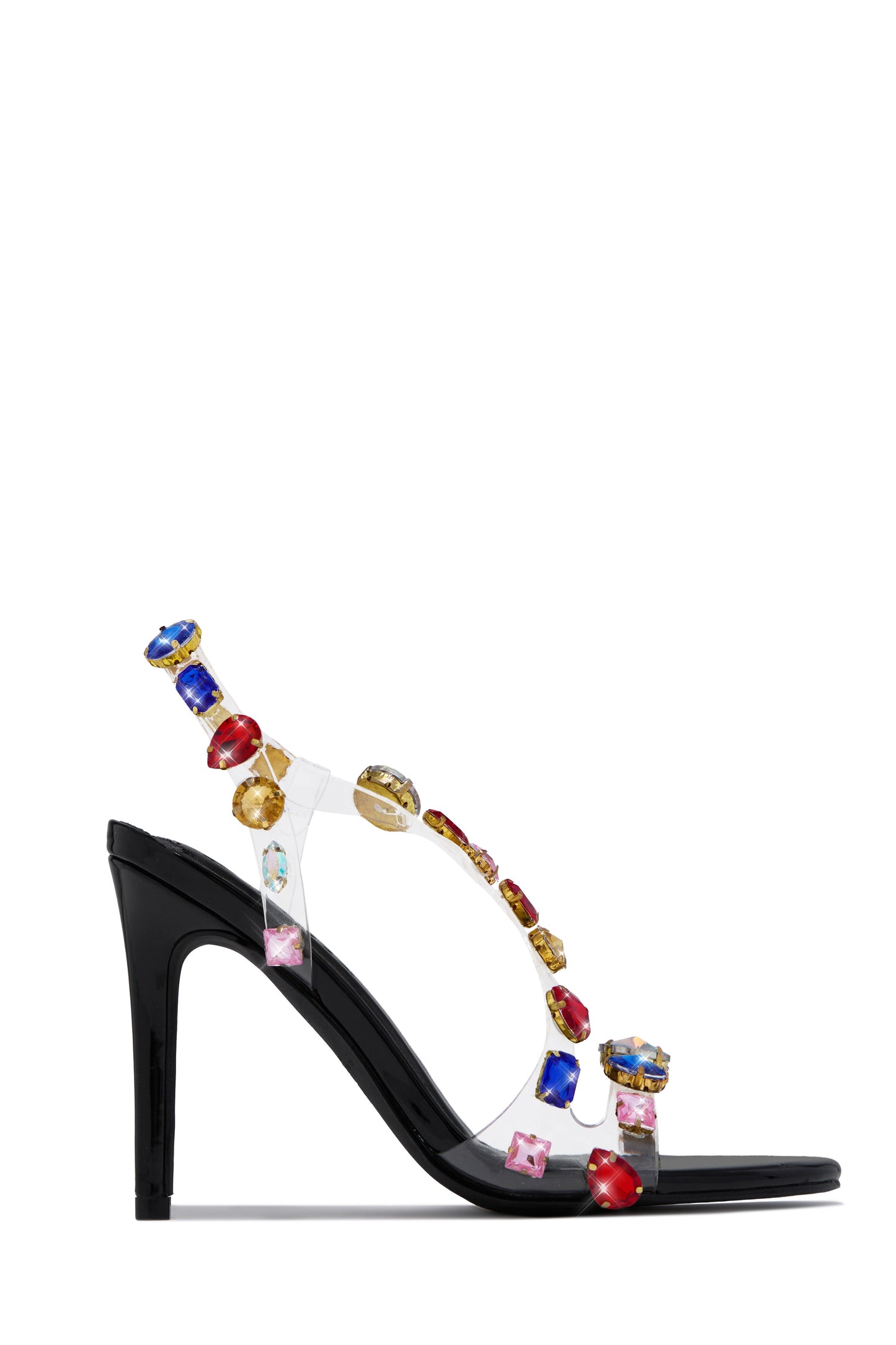 Kiah Embellished Slingback Heels - Black