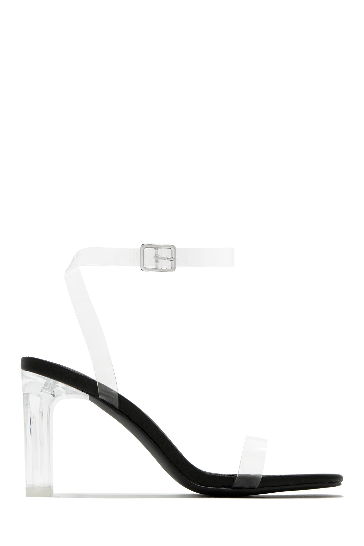 Simply Yours Clear Ankle Strap Heels - White