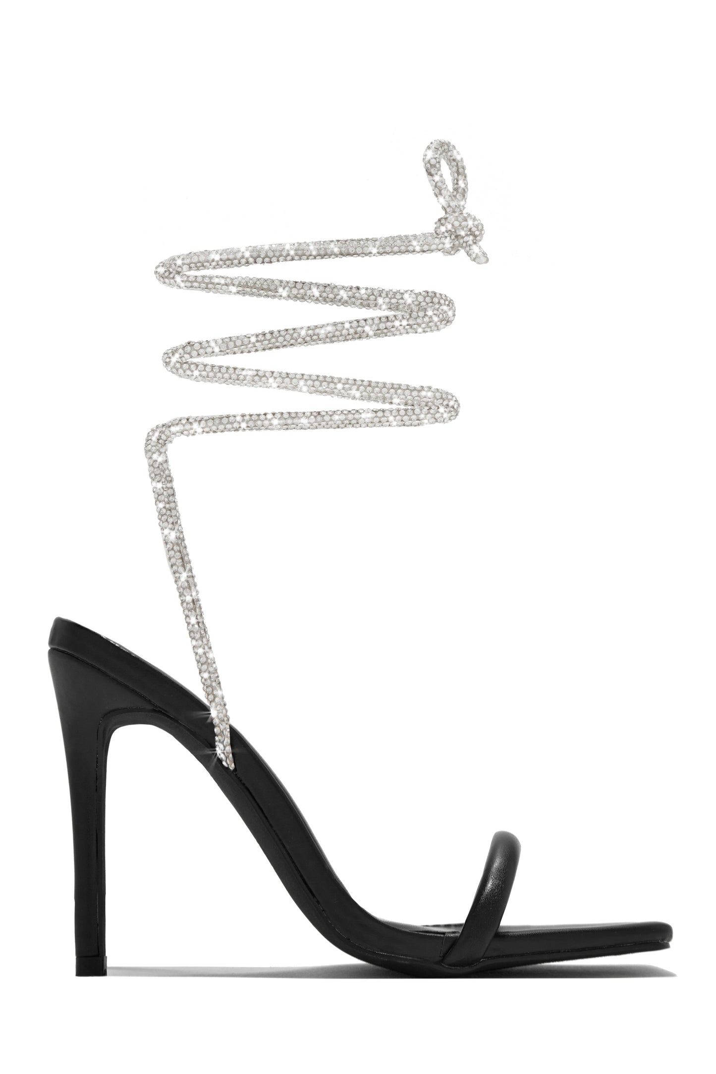 Pretty Girl Embellished Lace Up High Heels - Nude