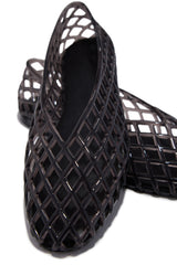 Layla Jelli Flats - Black
