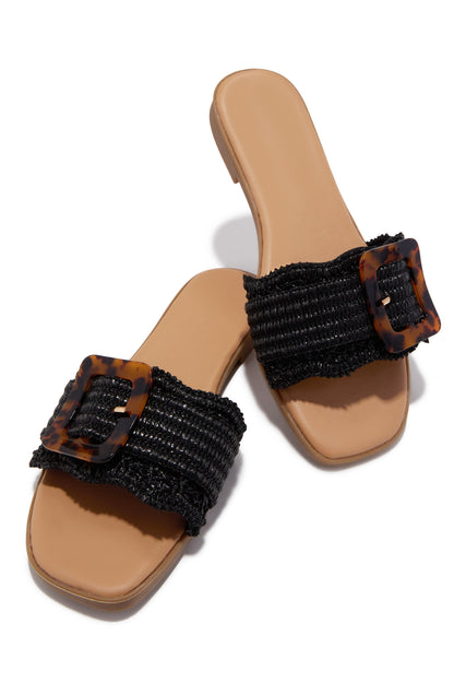 Soleil Slip On Sandals - Black