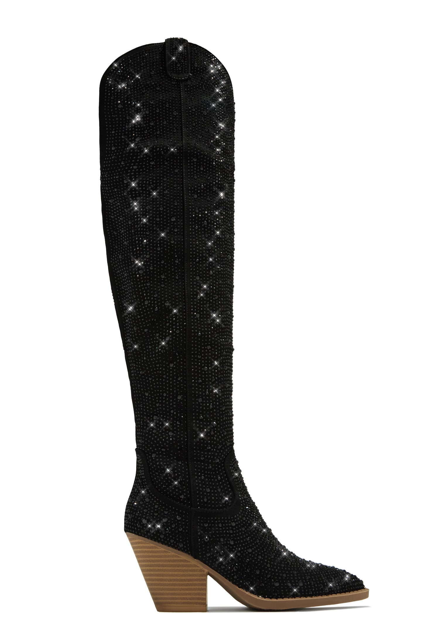 Nights In Nashville Embellished Cowgirl Boots - Black