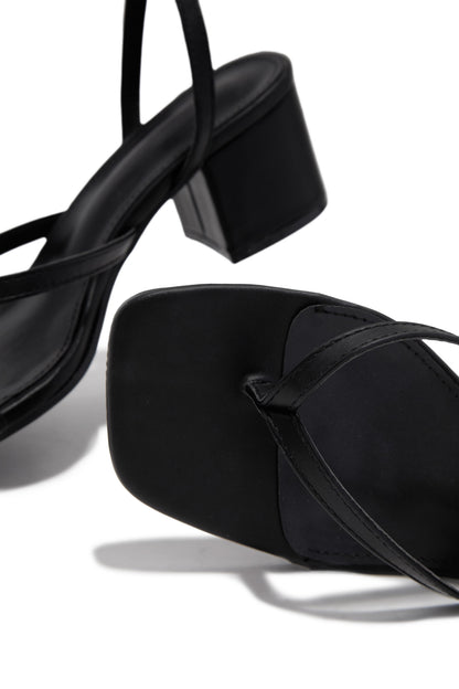 Letty Chunky Mid Heels - Black