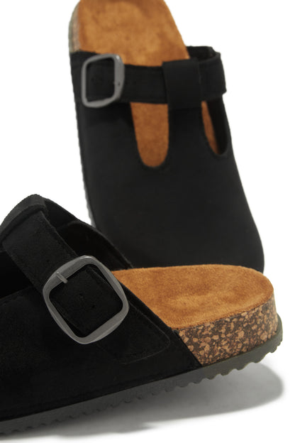 Forever Cozy Slip On Slides - Black
