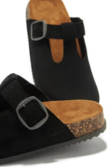 Forever Cozy Slip On Slides - Black
