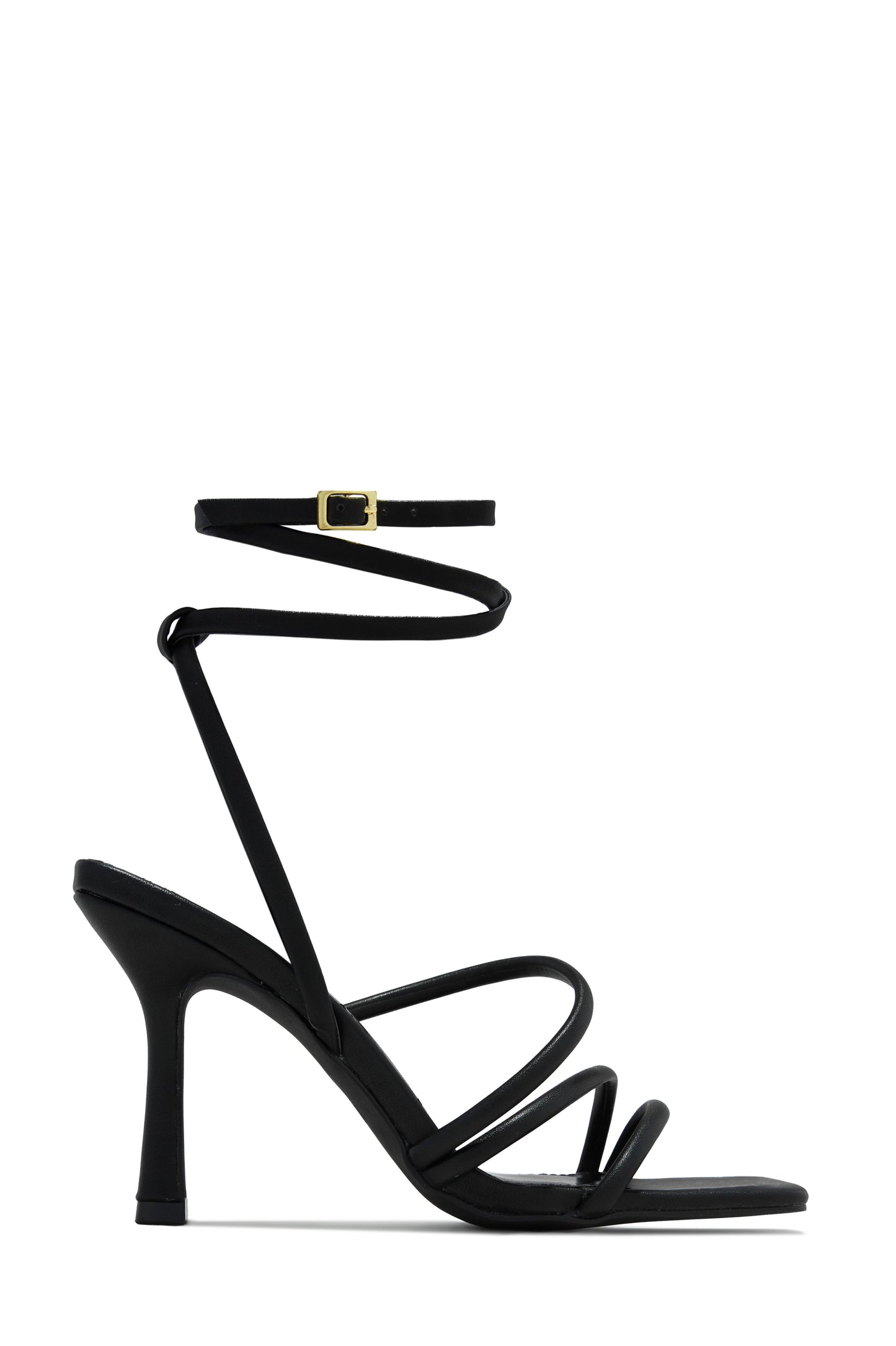 Katti Strappy Mid Heels - Black