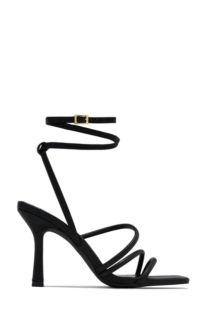 Katti Strappy Mid Heels - Black