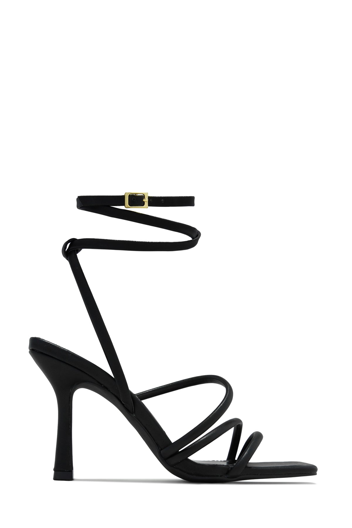 Katti Strappy Mid Heels - Black