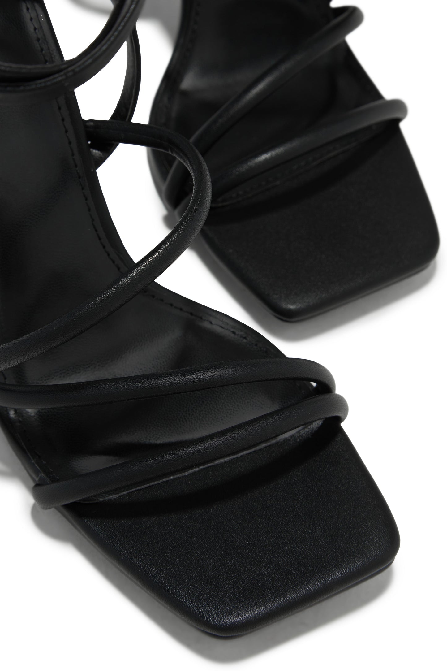 Katti Strappy Mid Heels - Black