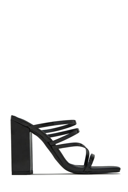 Jaziel Block Heel Mules - Nude