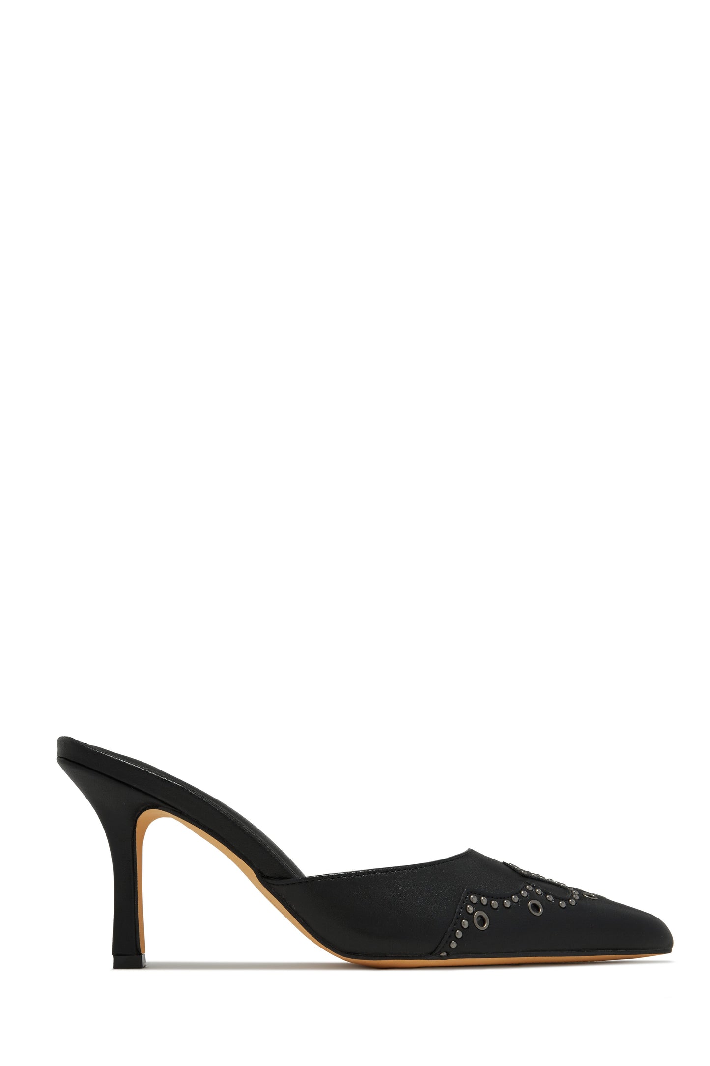 Lauryn Pump Heel Mules - White
