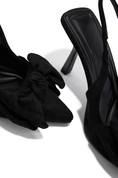 Kirstie Bow Slingback Pumps - Black