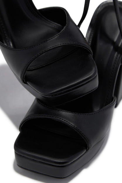 Kami Platform Block Heels - Black