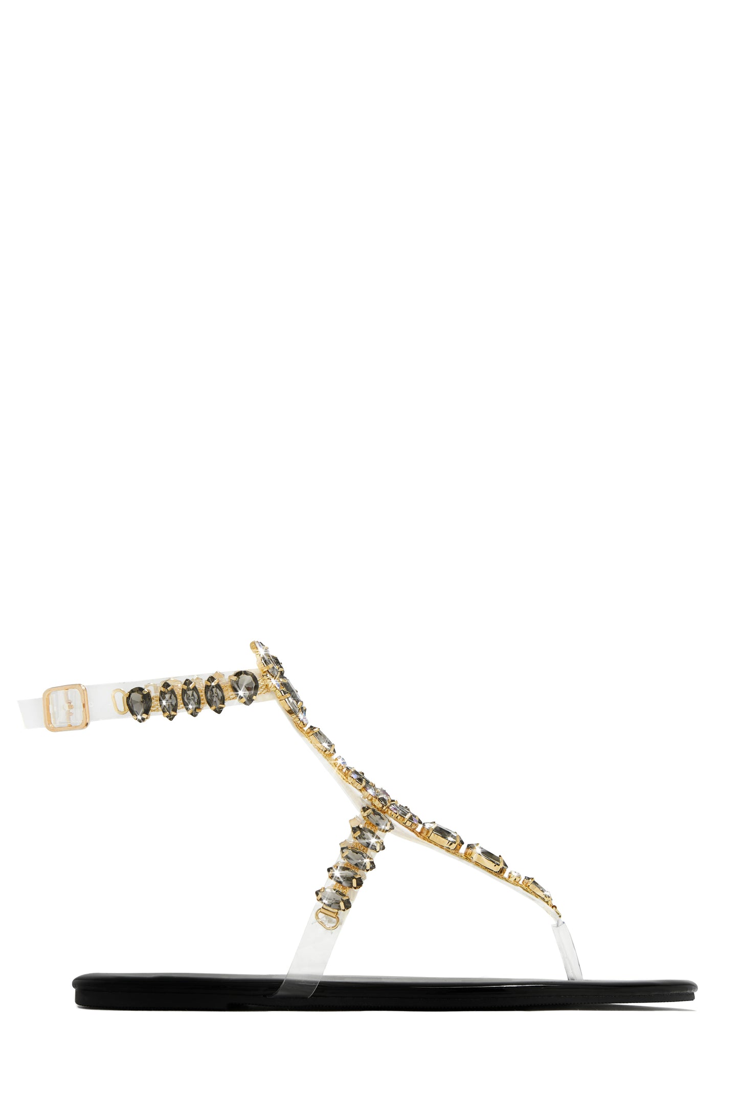 Caicos Resort Embellished Ankle Strap Sandals - Black