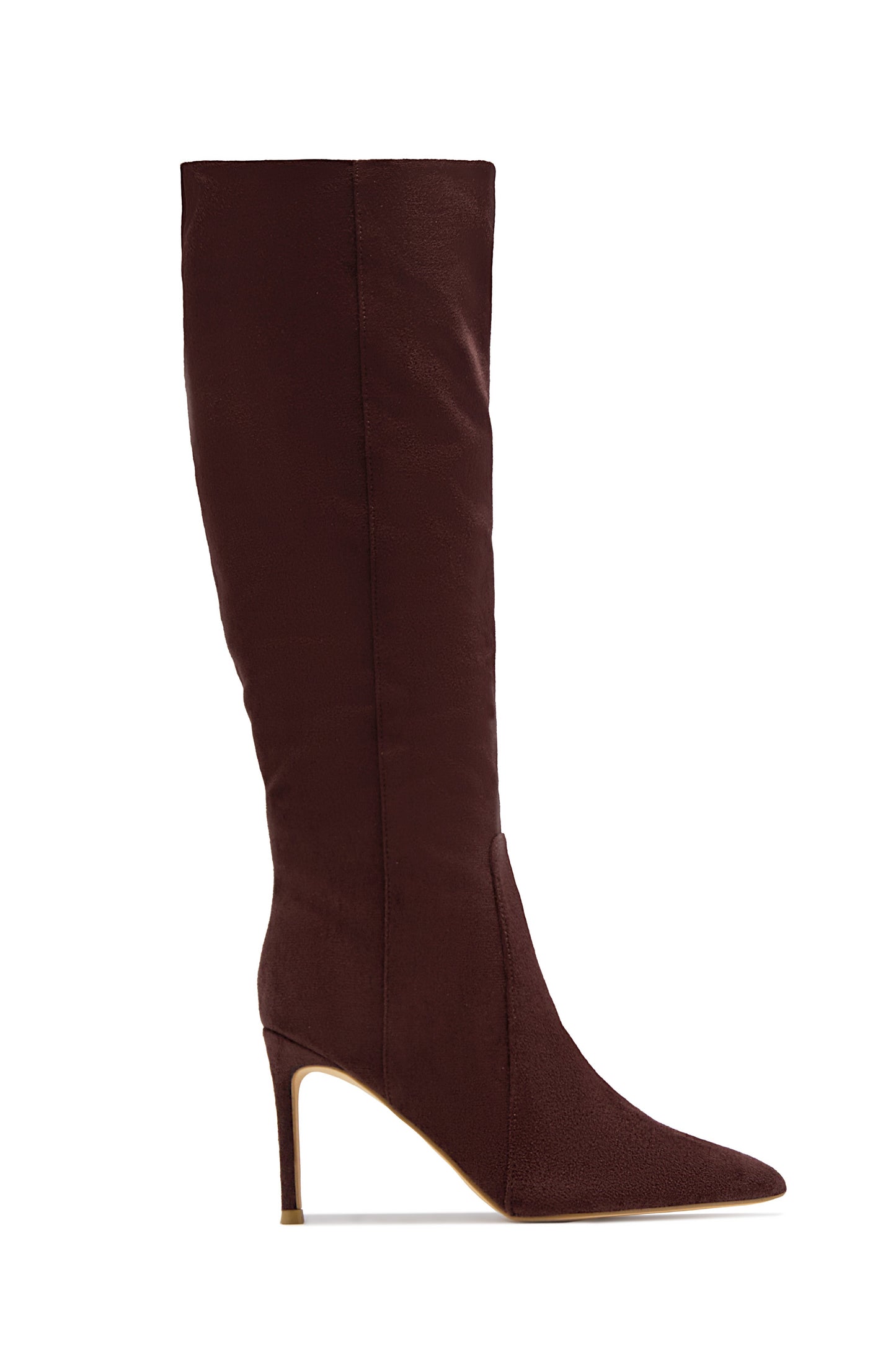 Daniella Below The Knee Heel Boots - Brown