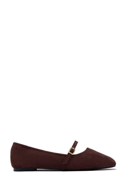 Ellie Mary Jane Flats - Brown