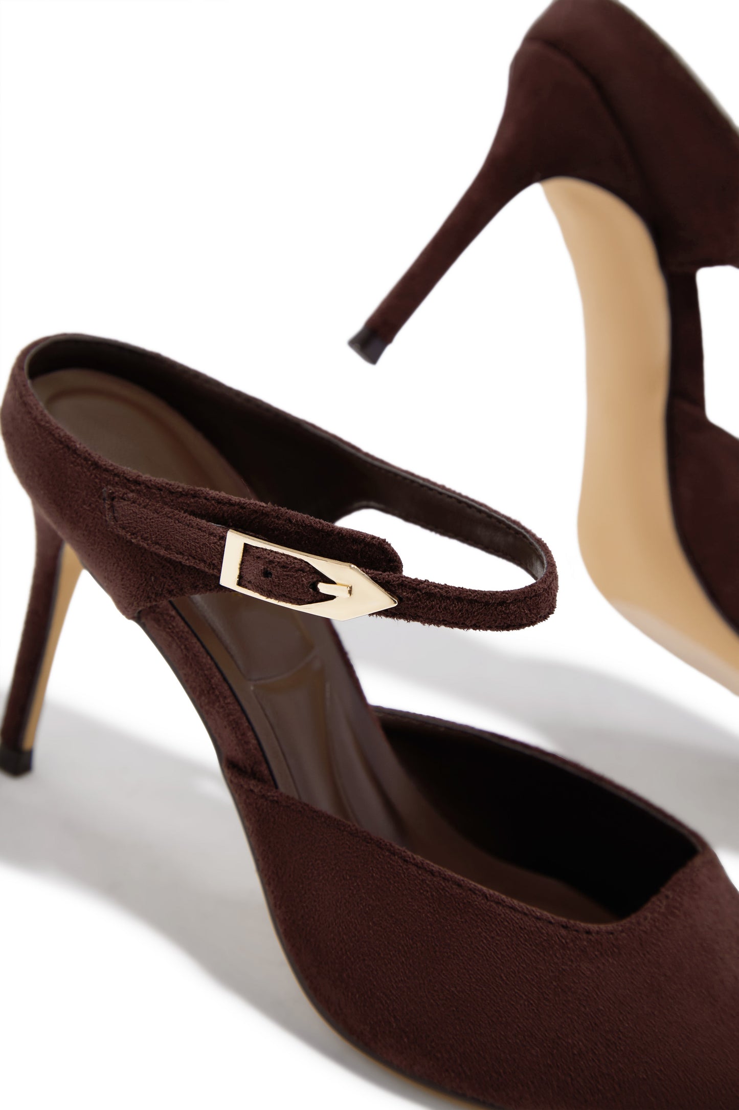 Kaley Mule Heel Pumps - Brown