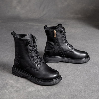 Autumn Winter Retro Casual Leather Boots