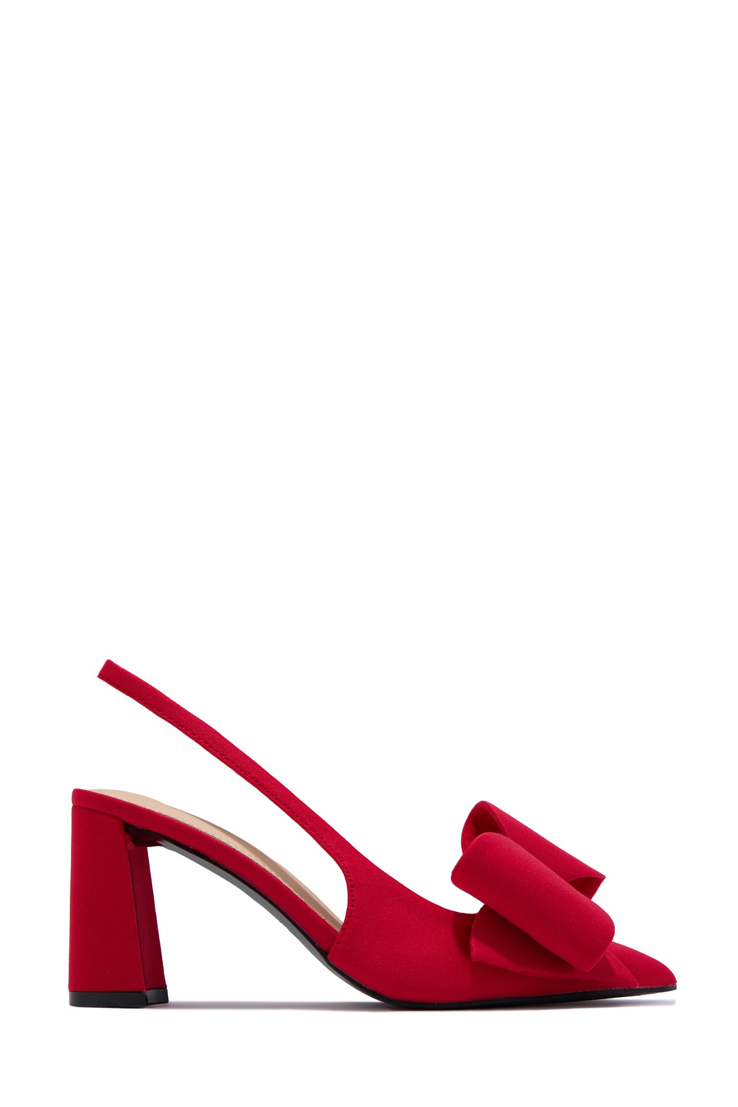 Tiffany Slingback Bow Pumps - Red