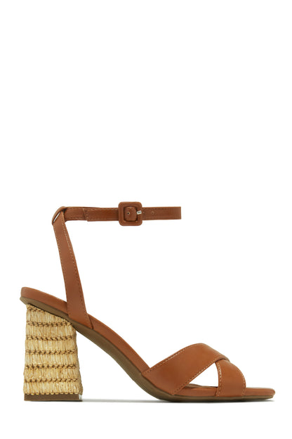 Punta Cana Block Heels - Chestnut