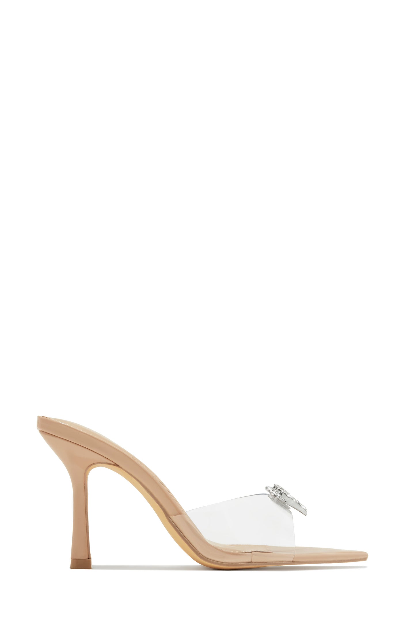 Uilani Heart Embellished Mule Heels -red
