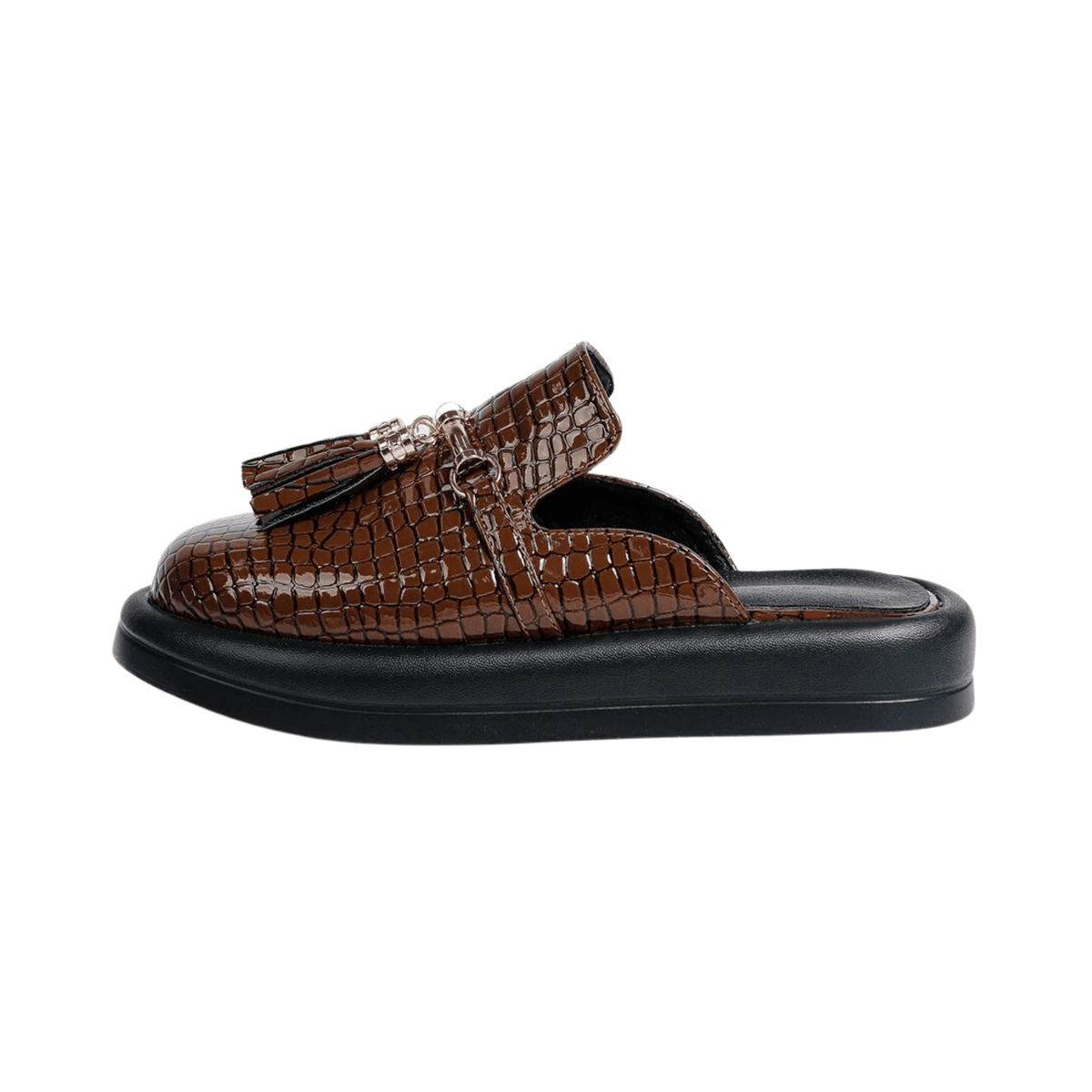 Comfy Textured Tasseled Mules