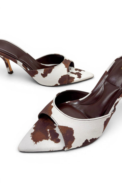 Annayely Single Sole Pointed Toe Heels - Cow