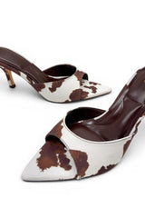 Annayely Single Sole Pointed Toe Heels - Cow