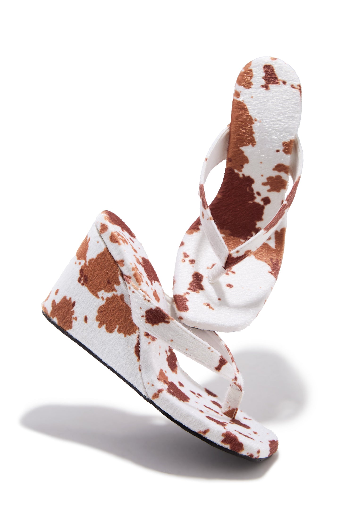 Sashelle Slip On Wedge Heels - Cow