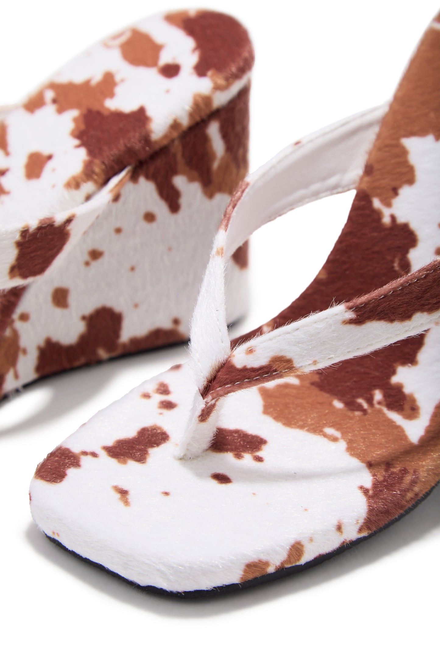 Sashelle Slip On Wedge Heels - Cow