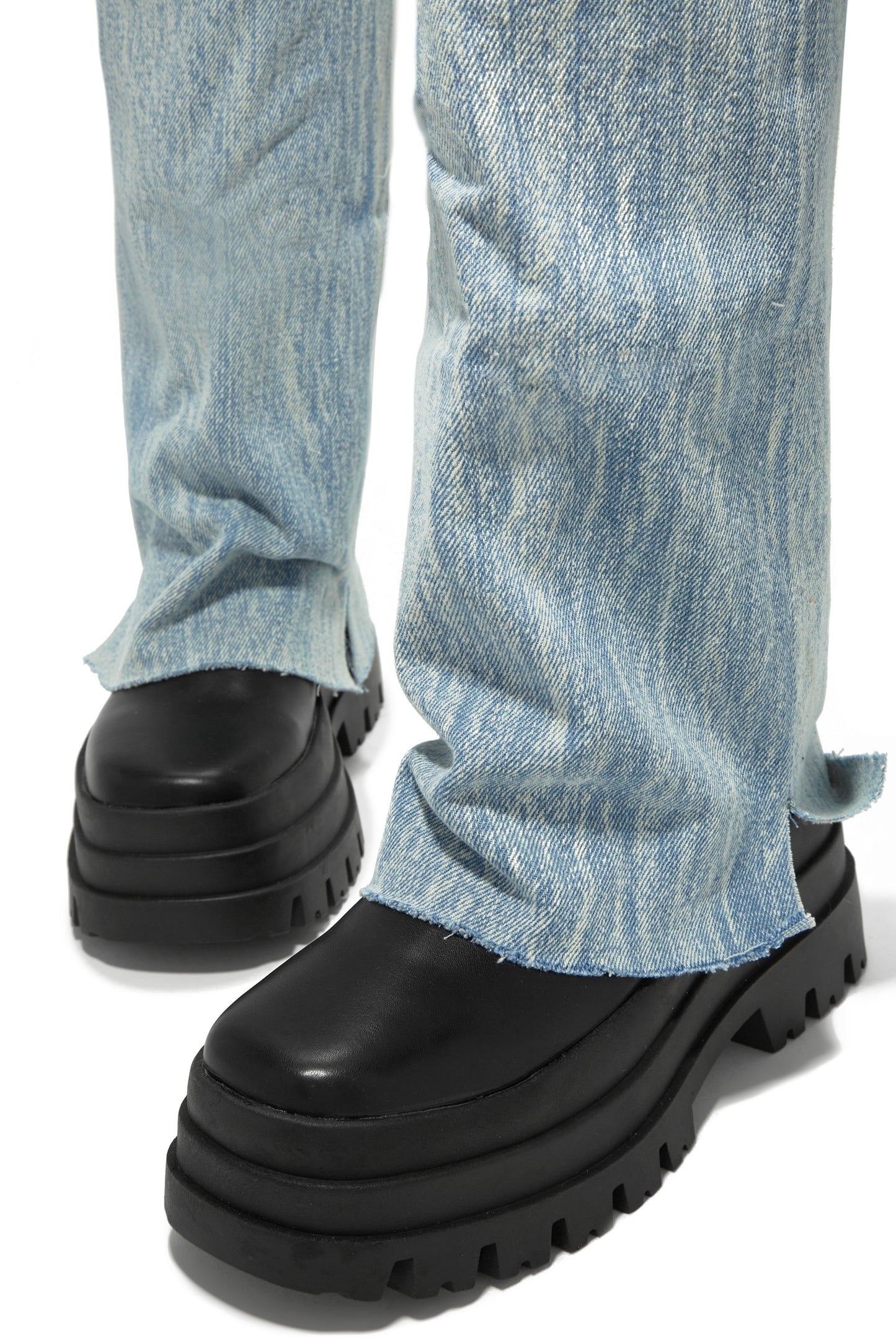 She's The Star Denim Chunky Platform Boots - Denim