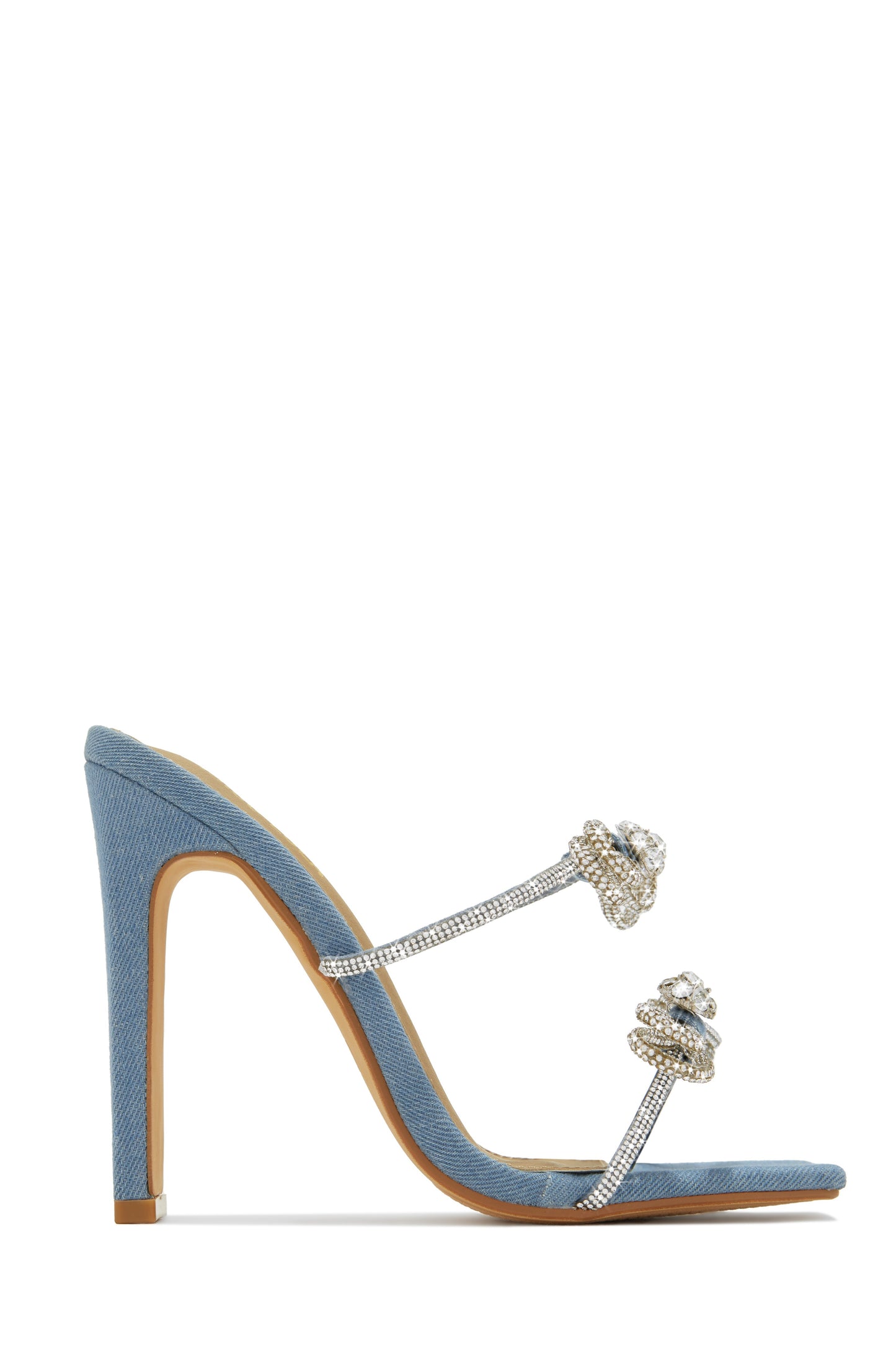 Life Is A Party Embellished High Heel Mules - Pink