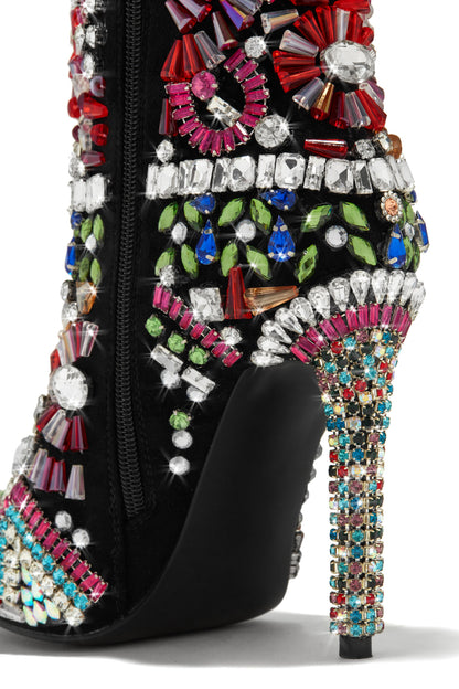Nico Fully Embellished Ankle Boots - Multi