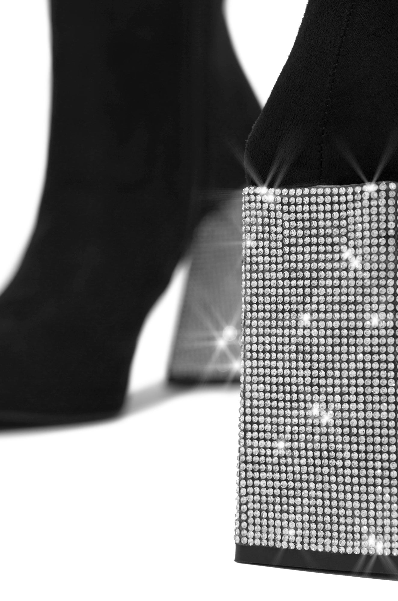 High Priority Embellished Heel Boot - Black