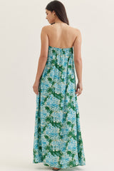 The Marlow Botanical Strapless Maxi Dress