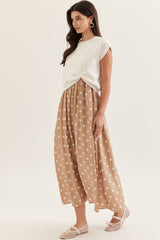 The Danielle Layered Polka Dot Midi Dress Set