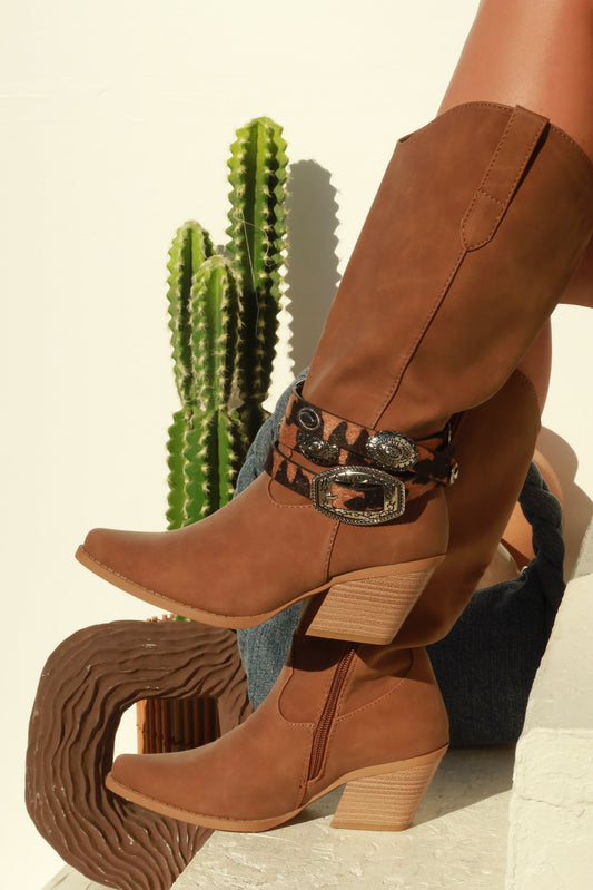 Festival Forever Cowgirl Boots - Tan