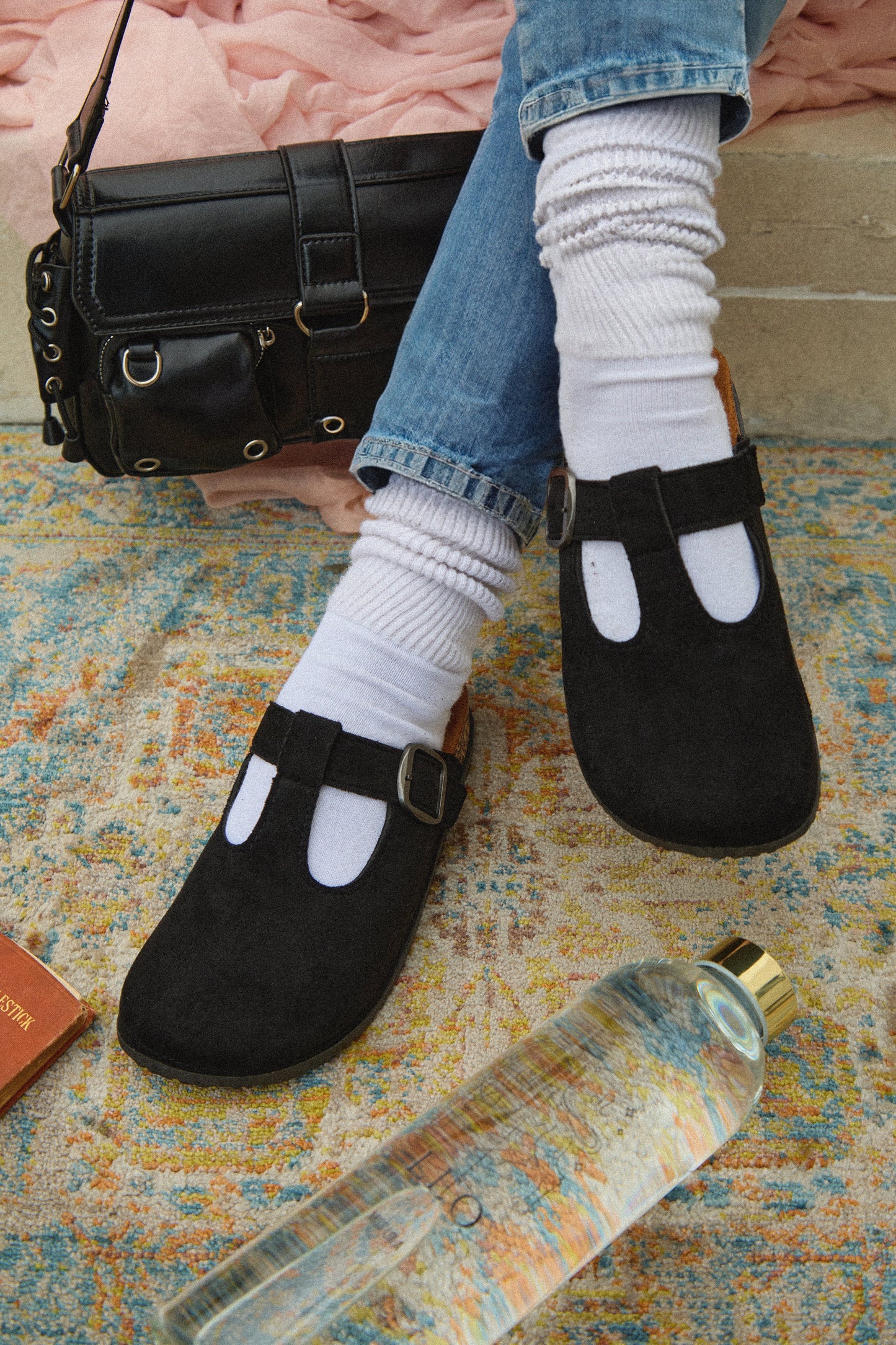 Forever Cozy Slip On Slides - Black