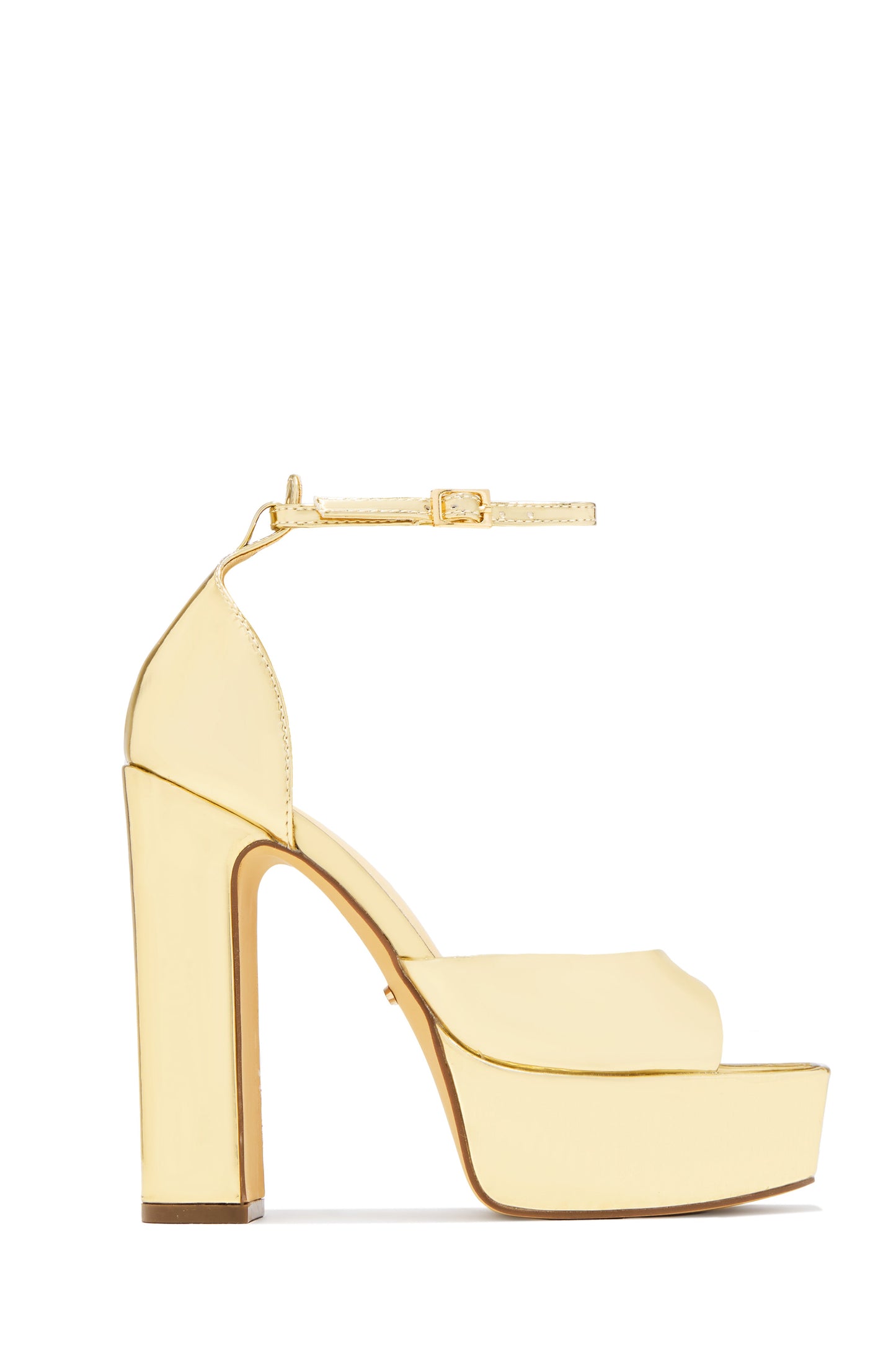 Aliyah Platform Block Heels - Gold