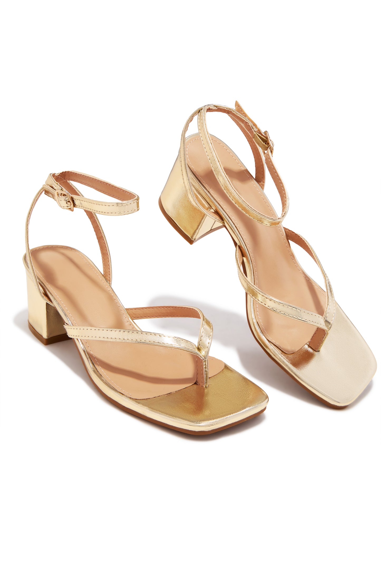 Letty Chunky Mid Heels - Gold