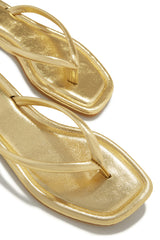 Slip Into Sunshine Thong Sandals - Gold
