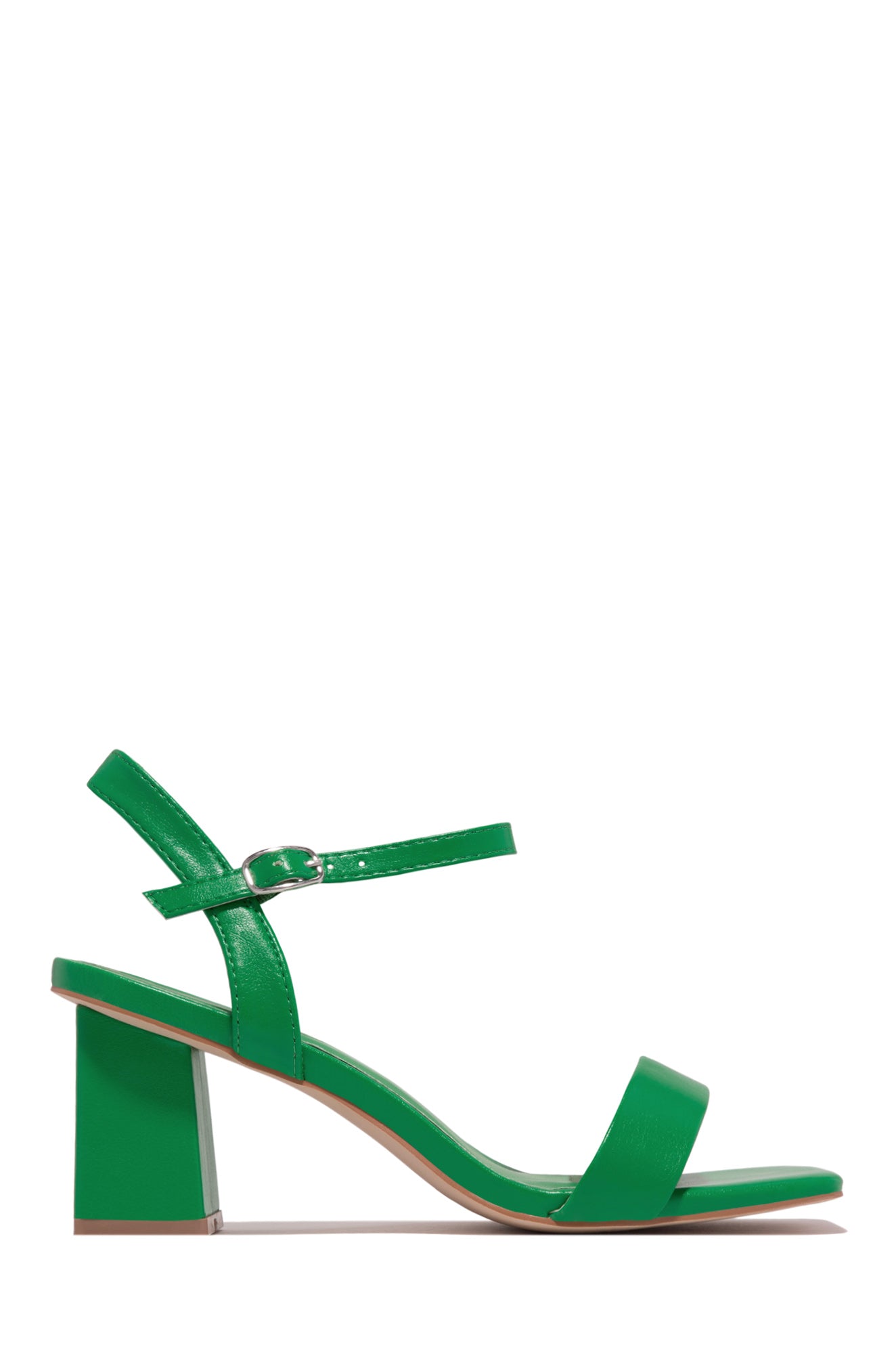 Violet Block Mid Heels - White