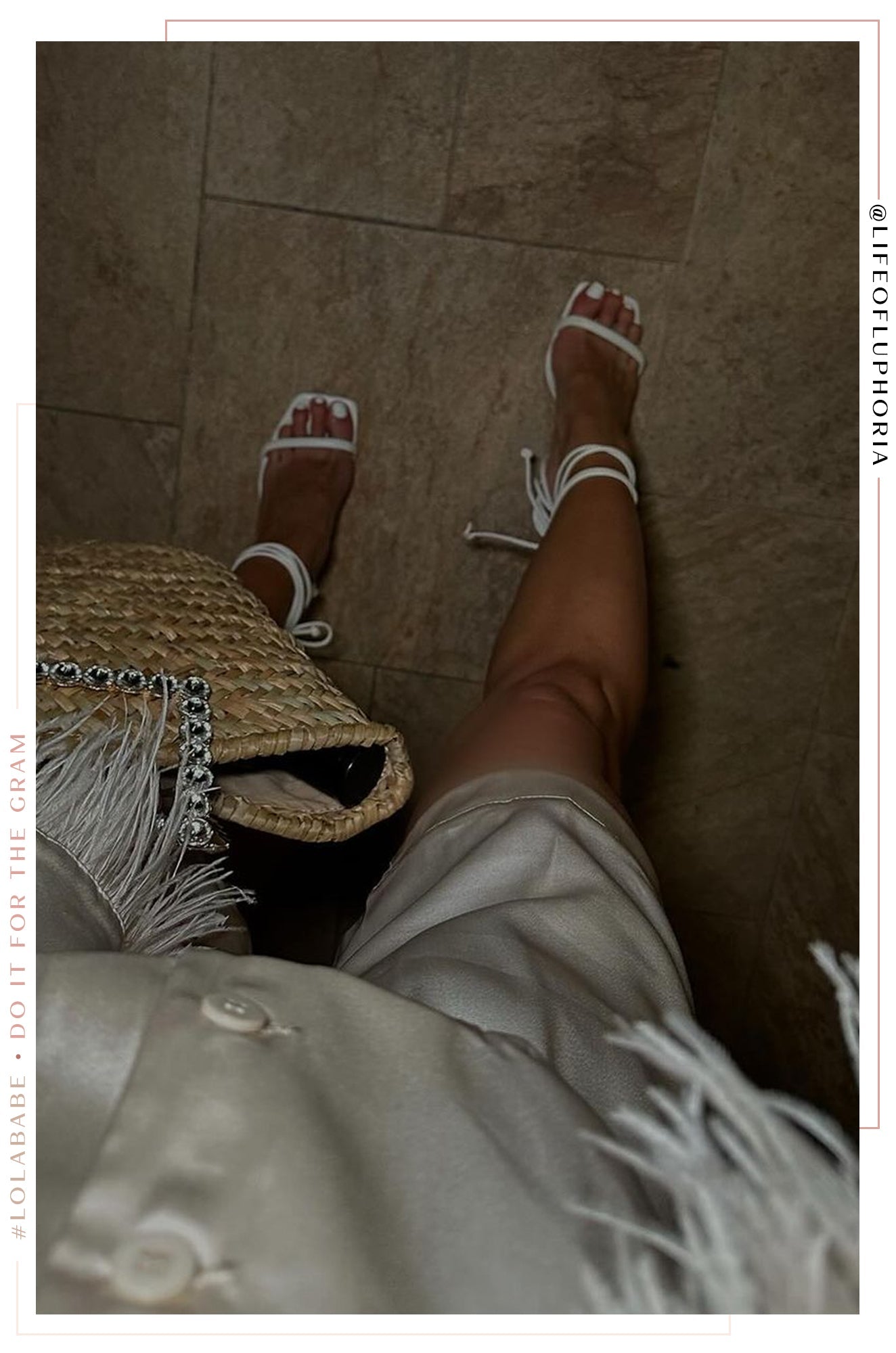 Idalia Lace Up Heels - White