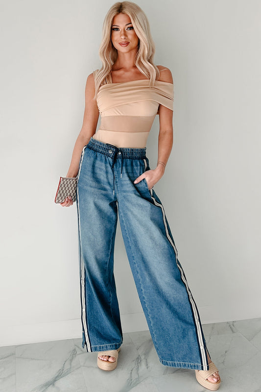Heartfelt Moments Asymmetric Bodysuit (Nude)