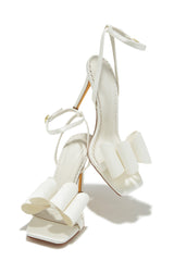 Pretty Nights Bow High Heels - Ivory