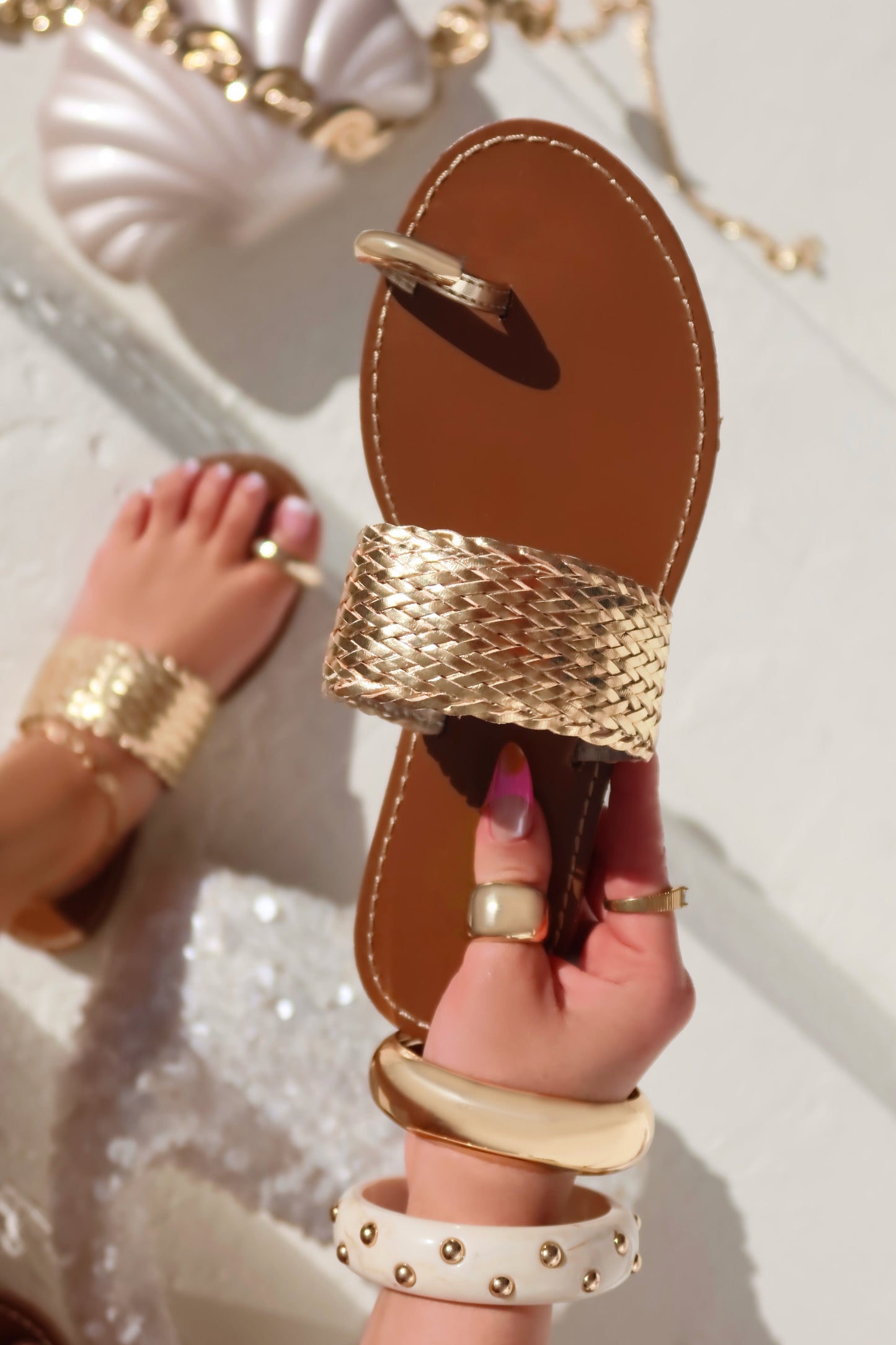 Julissa Slip On Sandals - Gold