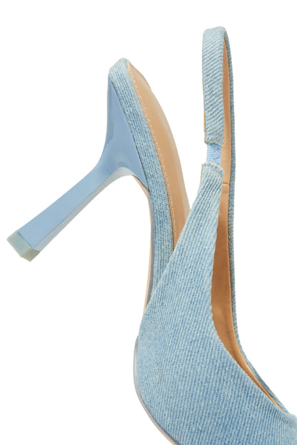 Karia Slingback Pumps - Denim