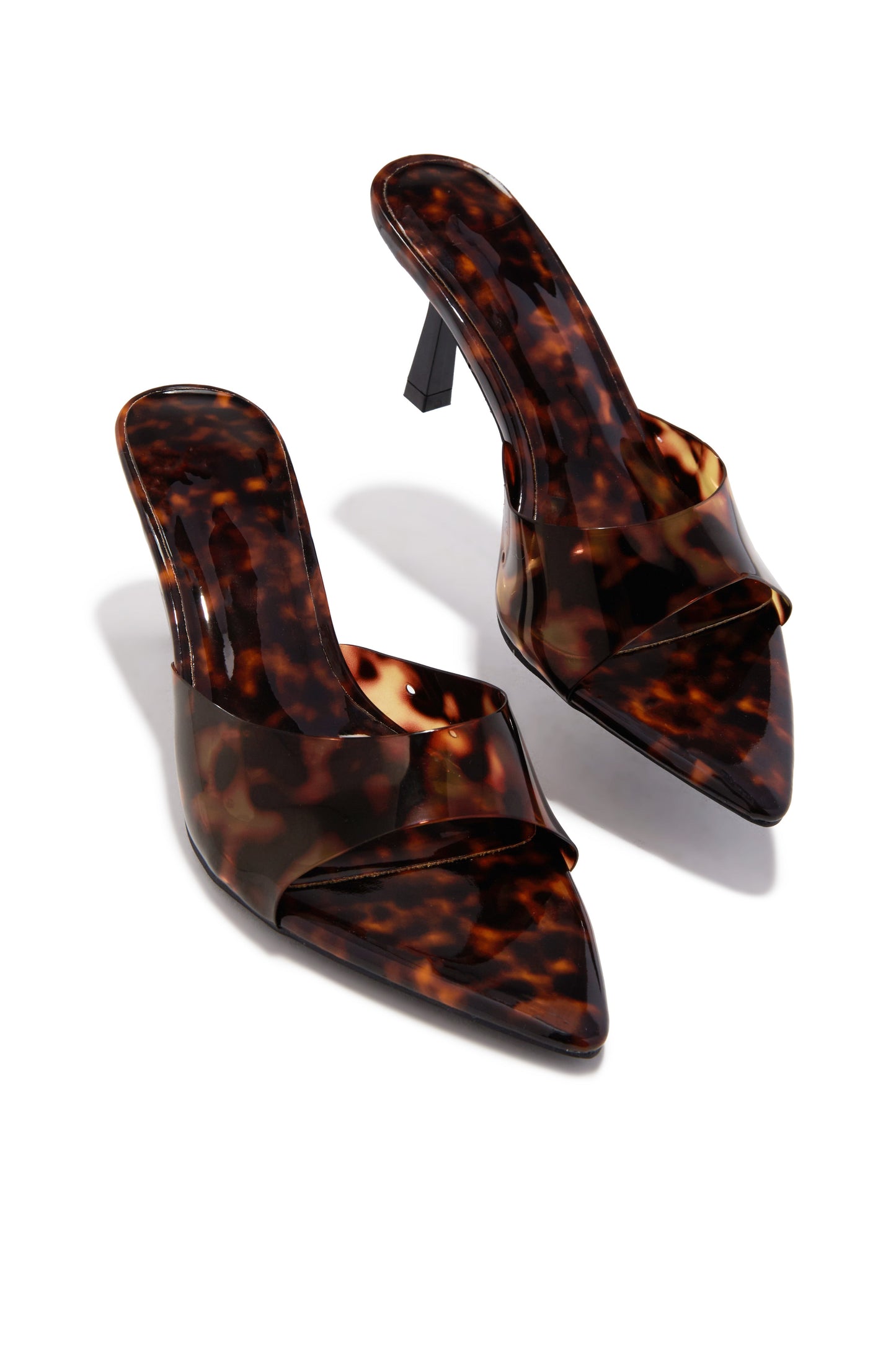 Kristie Mid Heel Mules - Tortoise